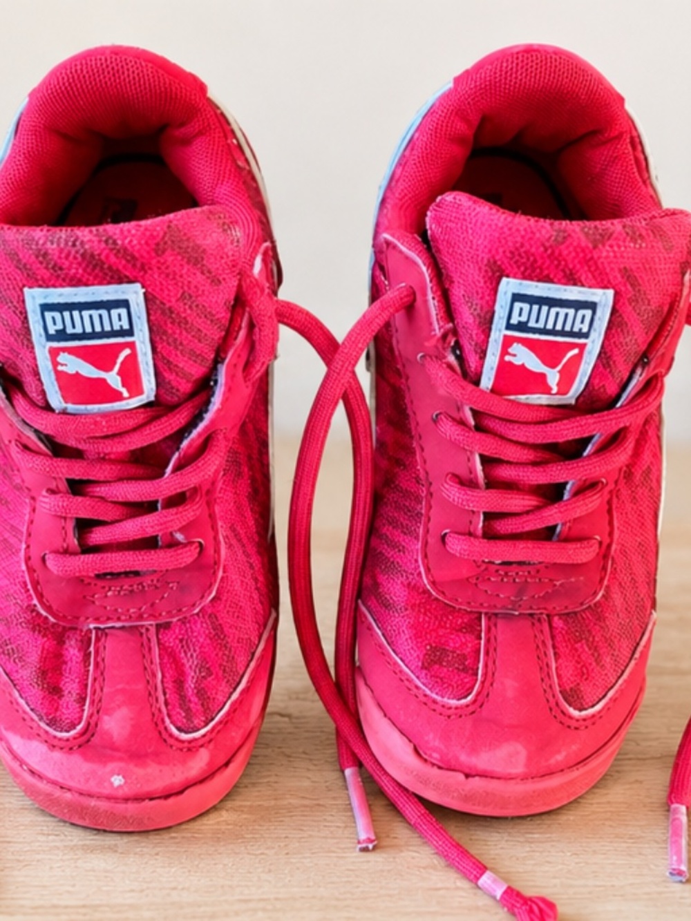 Puma Kids Sneakers – Pink/Red – US Toddler Size 10 (EU 27) 👟